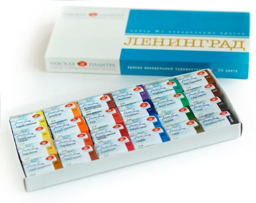 Набор акварели "Ленинград-1" 24 цв картон