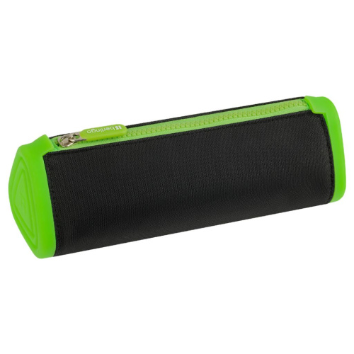 Пенал мягкий 1 отделение, Berlingo "Black and green" 220*70*70 мм, полиэстер