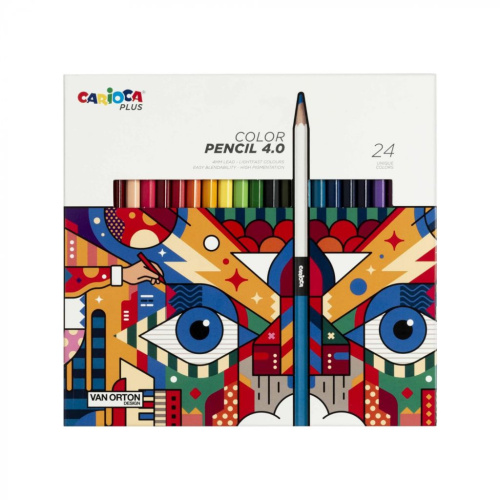 Набор карандашей цветные "Carioca Plus" 24 цв.