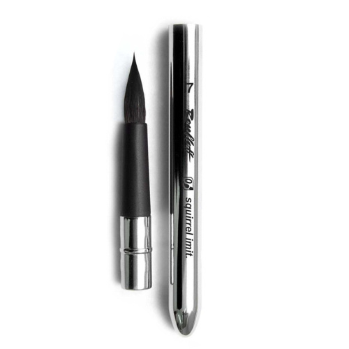 Кисть имитация белки №7 круглая Roubloff обойма soft-touch ручка складная