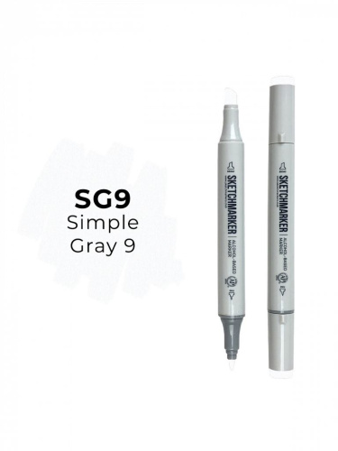 Маркер двухсторонний на спиртовой основе Sketchmarker Цвет Простой серый 9