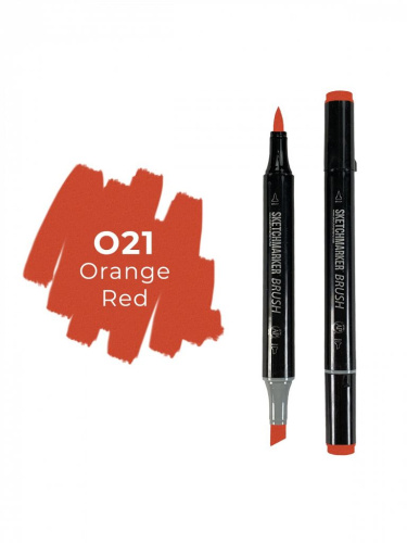 Маркер двухсторонний на спиртовой основе Sketchmarker Brush Цвет Оранжево-красный