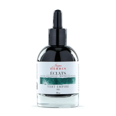 Акварельные чернила Jacques Herbin ?clats, 50 мл, Empire green Темно-зеленый
