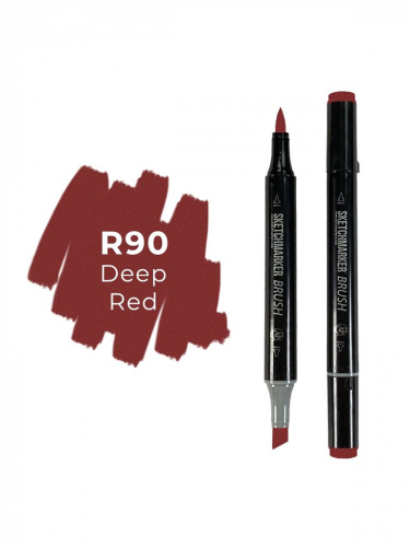 Маркер двухсторонний на спиртовой основе Sketchmarker Brush Цвет Глубокий красный