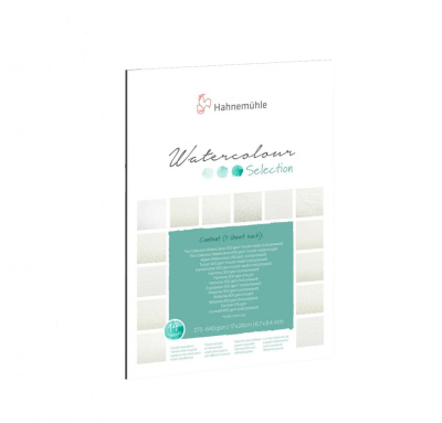 Альбом-склейка для акварели Hahnemuhle "Aquarell Selection 12" 17х24 см 14 л 14 видов