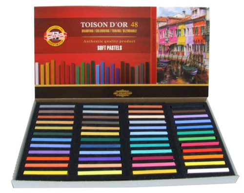 Набор сухой пастели Koh-I-Noor "Toison Dor" 48 цв, прямоугольная