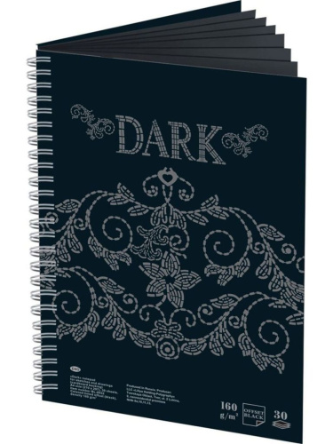 Блокнот для эскизов и зарисовок Лилия Холдинг "Dark" 30 л на спирали