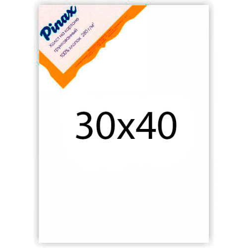 Холст грунтованный на картоне Pinax 280 г 30x40 см