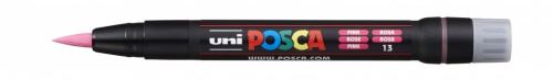 Маркер UNI "POSCA" PCF-350, кисть, цвет розовый