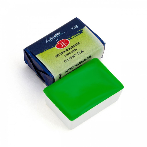 Акварель "Ладога" кювета 2,5 мл Весенняя зеленая