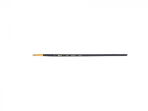 Кисть колонок №2 плоская Roubloff "1127" длинная ручка, матовая