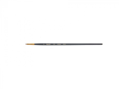 Кисть колонок №2 плоская Roubloff "1127" длинная ручка, матовая