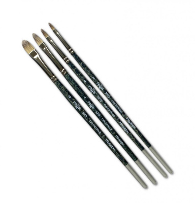 Кисть синтетика плоскоовальная Гамма "Модерн" короткая ручка