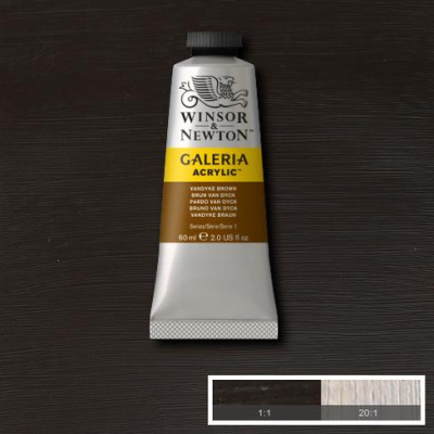 Акрил Winsor&Newton "Galeria" 60 мл Коричневый Ван Дик