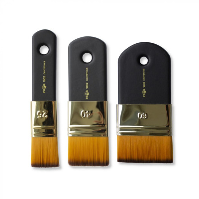 Кисть-флейц синтетика №40 Гамма, короткая ручка