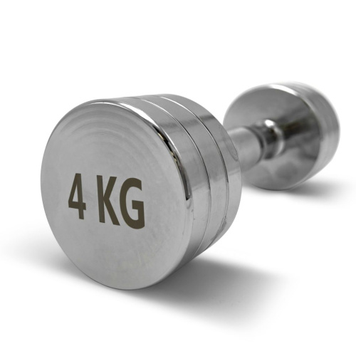 Гантель UNIX Fit PRO круглая хромированная 4 кг, 2 шт.