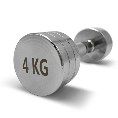 Гантель UNIX Fit PRO круглая хромированная 4 кг, 2 шт.