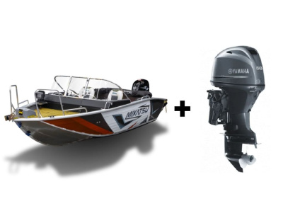 Комплект Алюминиевая лодка (катер) Mikatsu (Микатсу) 475 (Z43) Sport + мотор Yamaha F60FETL