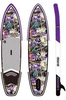 Надувная доска для SUP-бординга IBOARD PRO 11.6' Purple Flow