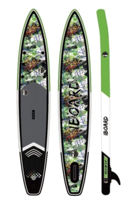 Надувная доска для SUP-бординга IBOARD PRO 12.6' Green Flow