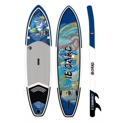 Надувная доска для SUP-бординга IBOARD 11' Shark 2023