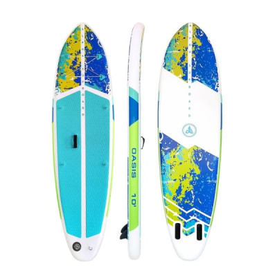 Надувная доска для SUP-бординга ALPHA SUPBOARD OASIS 10 COMPACT BLUE/YELLOW