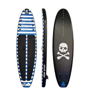Надувная доска для SUP-бординга ALPHA SUPBOARD PIRATE 10 COMPACT BLUE/BLACK