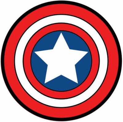 Наклейка для детского электромобиля Капитан Америка