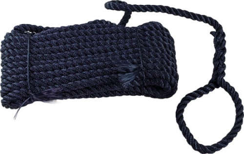 Конец швартовый d10мм, L10м, темно-синий, трехпрядный