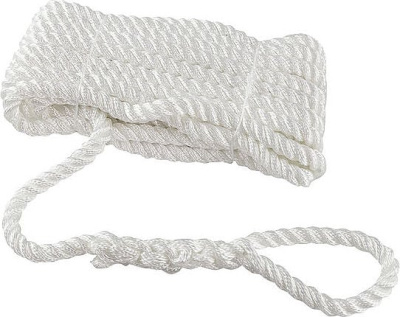 Конец швартовый d12мм, L10м, белый, трехпрядный