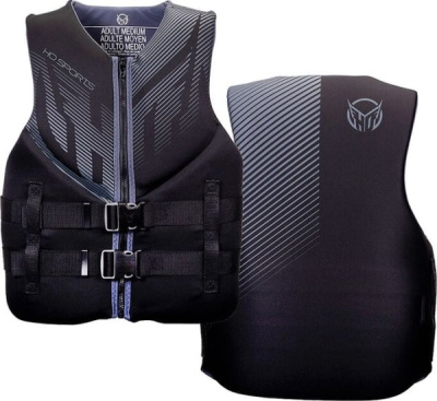 Жилет мужской неопреновый, черный с серым, размер S