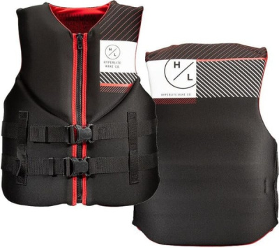 Жилет мужской неопреновый Indy, черный с красным