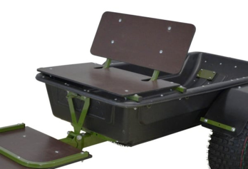 Сиденье складное &quot;КОЙРА&quot; в сани С6 и прицеп грузопассажирский