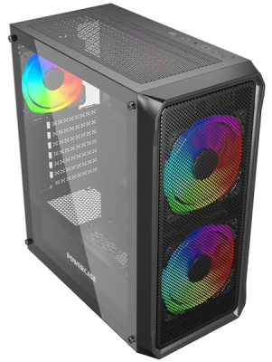 Корпус ATX Powercase Mistral Edge SE CMSEB-A3 чёрный, без БП, боковая панель из закаленного стекла, USB 3.0, 2*USB 2.0, audio
