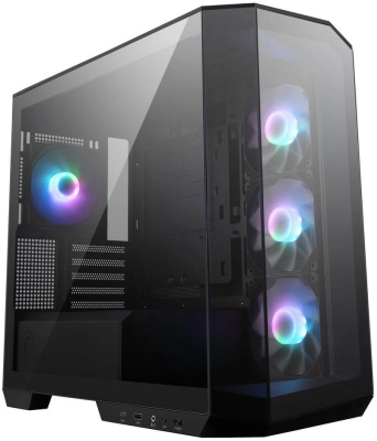 Корпус mATX MSI MAG PANO M100R PZ 306-7G24R21-809 черный, без БП, боковая панель из закалённого стекла, USB 3.1