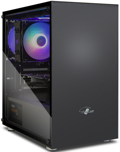 Корпус mATX Eurocase M10 без БП 3 ARGB grey
