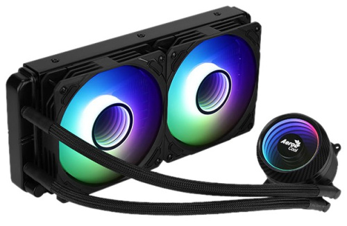 Система охлаждения жидкостная AeroCool Mirage L240 BK 4710562755992 LGA2066/2011/1200/115x/775/AM4/AM3+/AM3/AM2+/AM2/FM2/FM1 (Al+Cu, 2*120mm, 600-1800