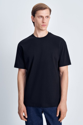 Базовая футболка из хлопка прямого силуэта