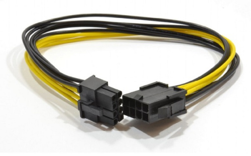 Кабель Cablexpert CC-PSU-84 PCI-Express 6+2pin M/ PCI-Express 6+2pin F, 30см