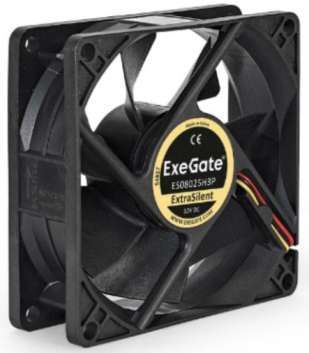 Вентилятор для корпуса Exegate EX295237RUS 80x80x15 мм, 2600rpm, 29.2CFM, 26dBA, 2-pin