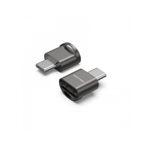 Карт-ридер Vention CLMH0 OTG USB 2.0 CM / MicroSD - Серый