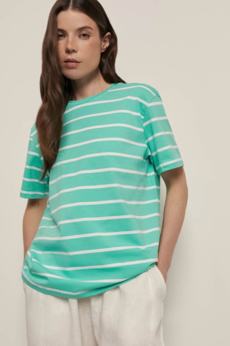 Футболка свободного силуэта в полоску