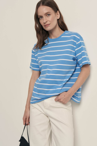 Футболка свободного силуэта в полоску