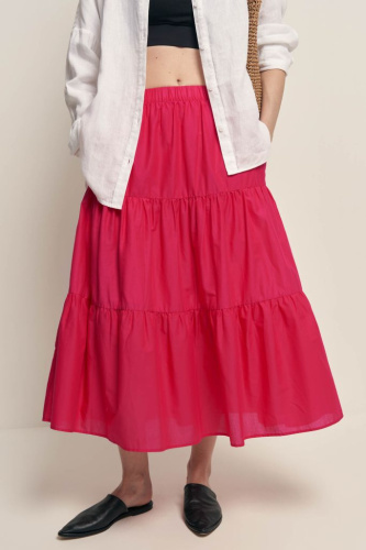 Юбка-макси на резинке со съемной подкладкой