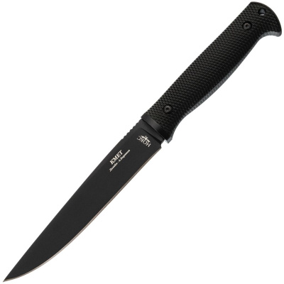 Туристический нож Кмет, сталь AUS-8, рукоять резинопластик черный