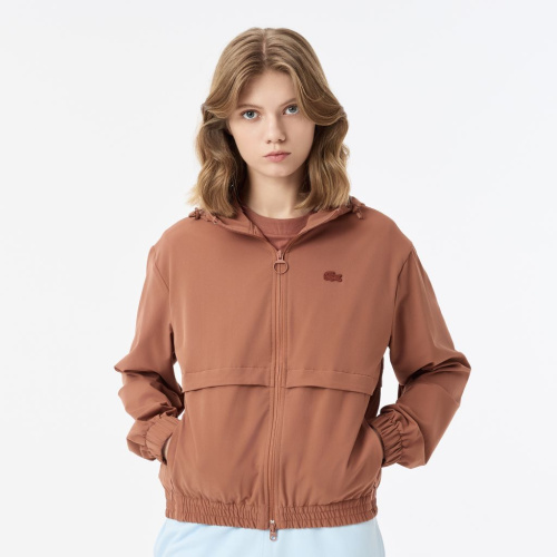 Женская лёгкая куртка Lacoste с капюшоном