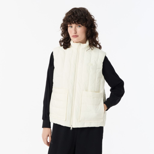 Женский стёганый жилет Lacoste на молнии с открытыми карманами