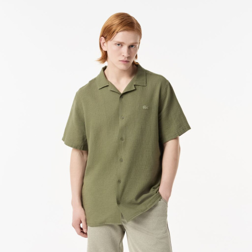 Мужская хлопковая рубашка Lacoste Loose Fit