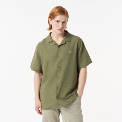 Мужская хлопковая рубашка Lacoste Loose Fit