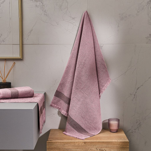 Полотенце махровое Montalto, розовое
